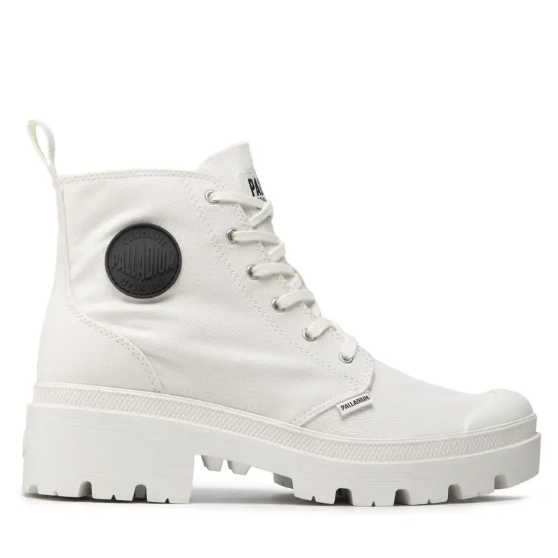 Scarponcini Palladium Pallabase Twill 96907-116-M Bianco