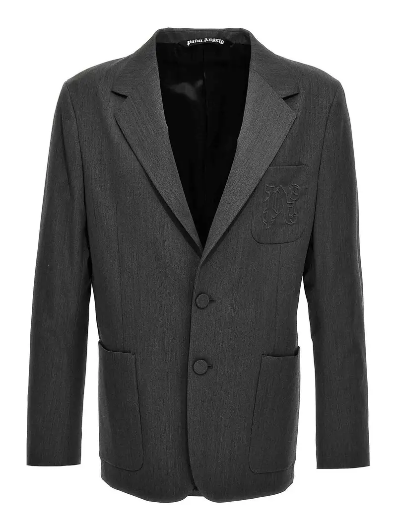 Palm Angels Blazer Grigio 3293576