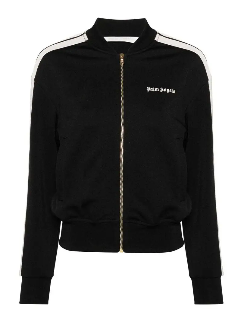 Bomber con logo ricamato Nero