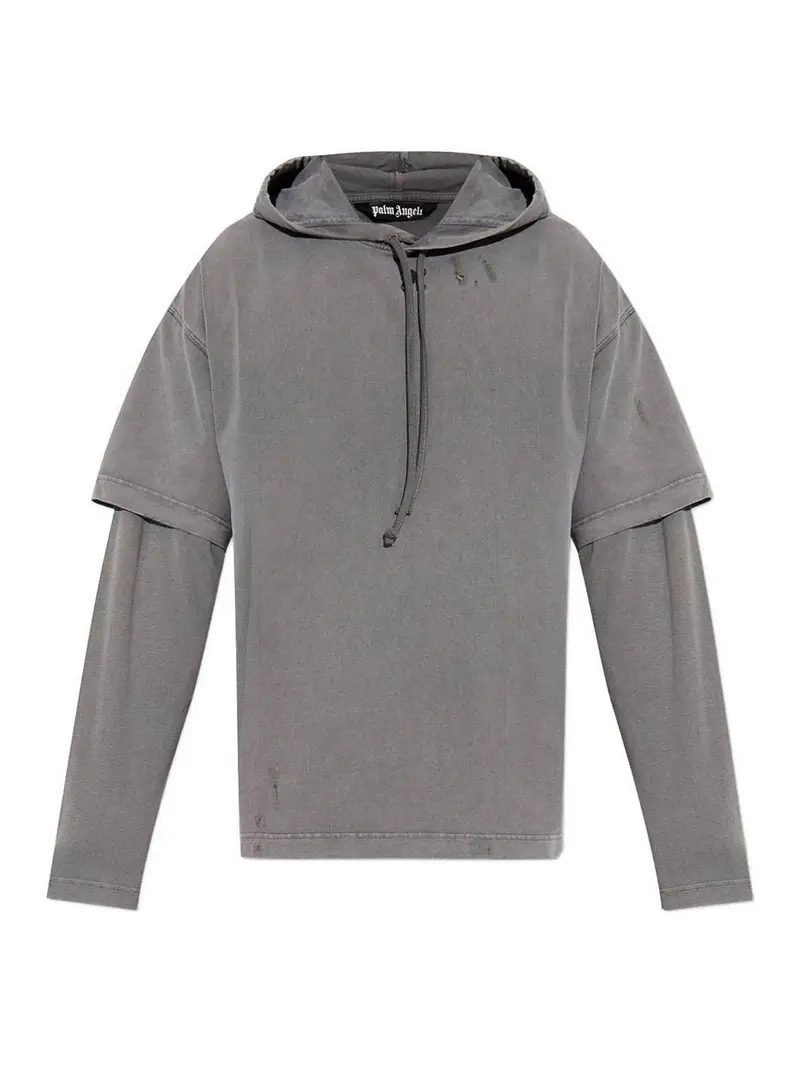 Felpa Con Cappuccio Grigio