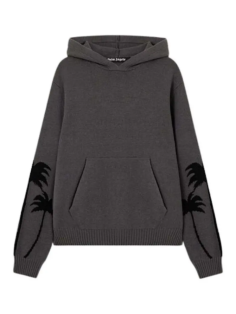 Felpa con cappuccio in maglia Grigio