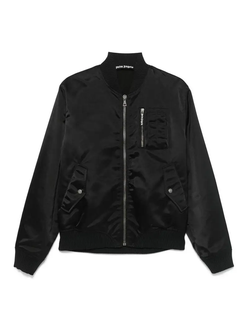 Giacca bomber con logo Nero