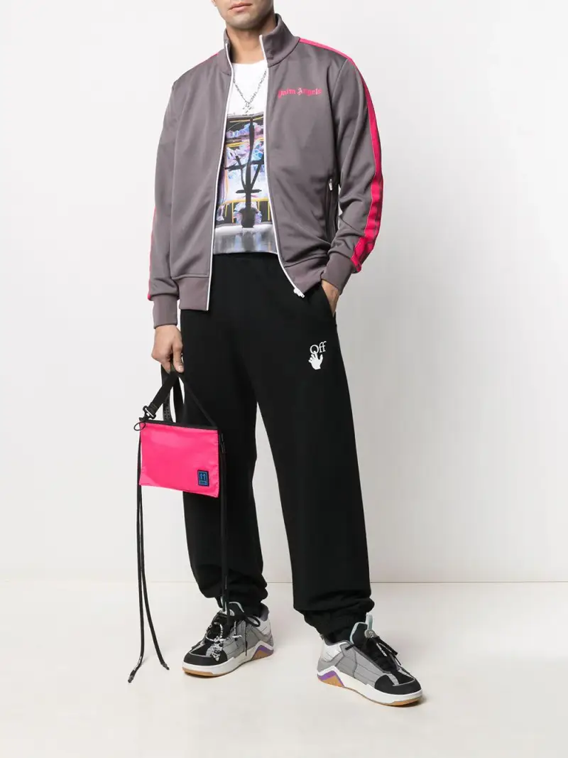 grey Dark Grey Magenta College Track Grigio miniatura 2