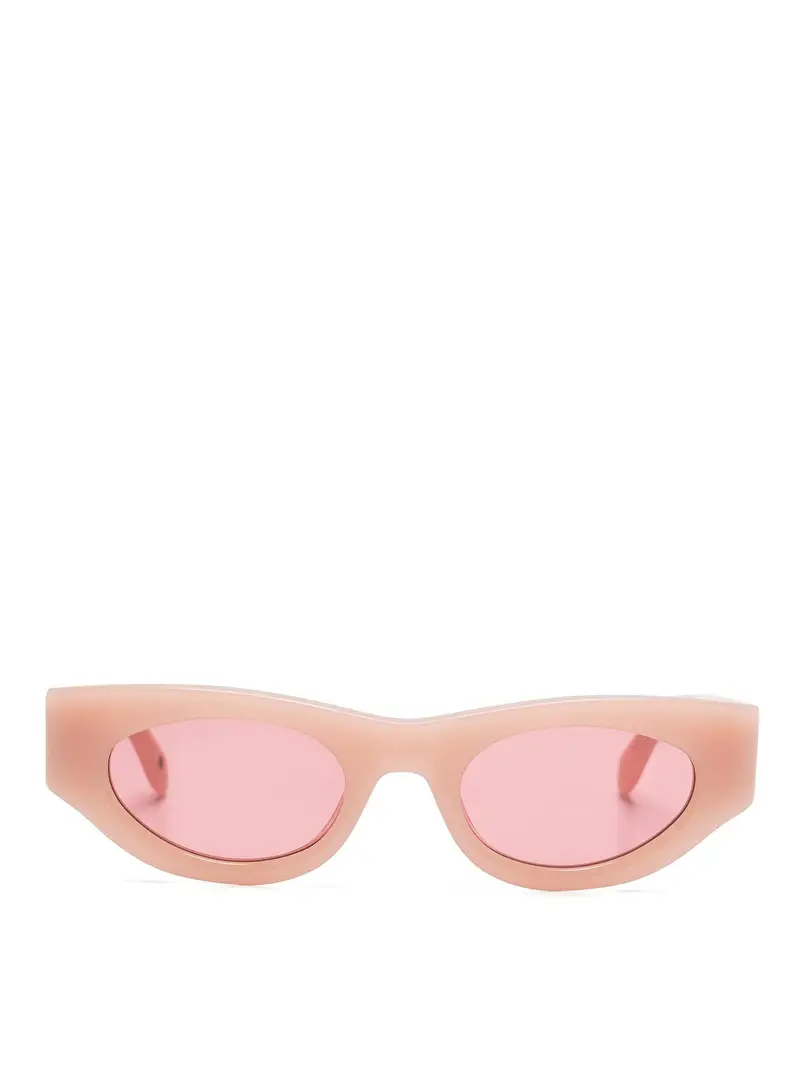 Occhiali da sole a trama degli occhi di gatto Rosso