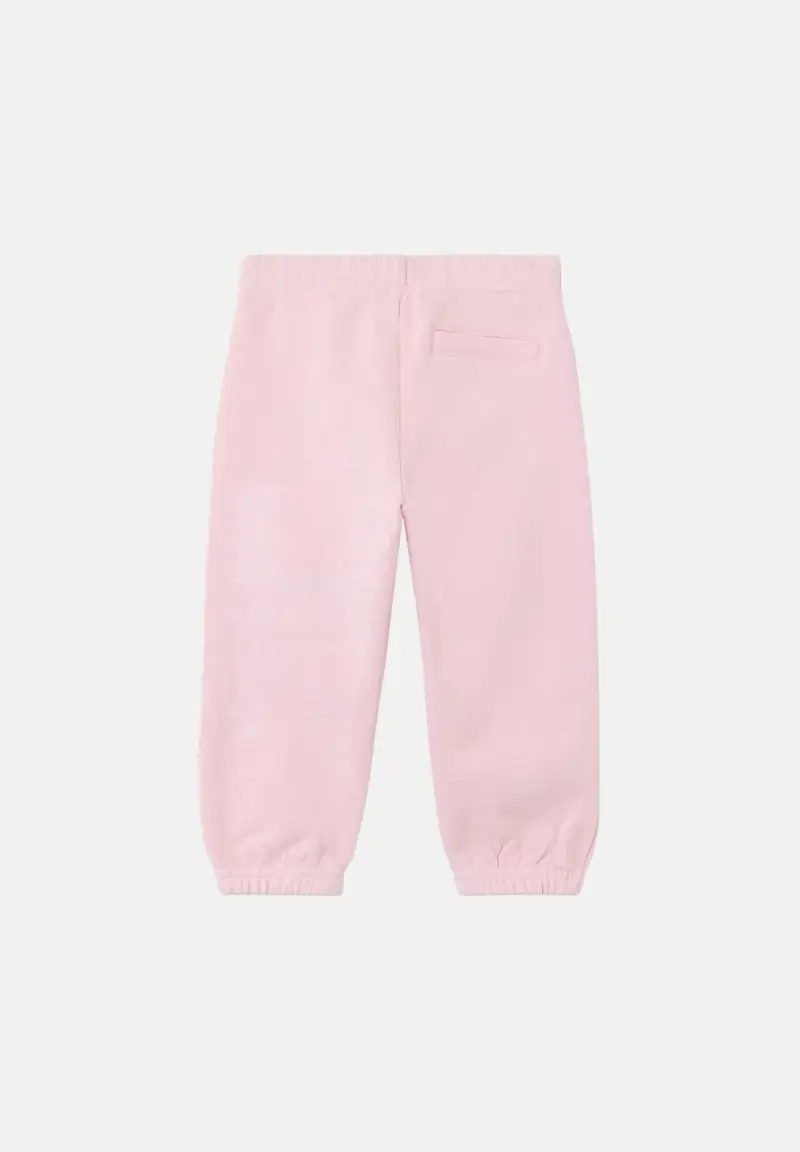 Pantalone sportivo rosa da neonato con logo miniatura 2