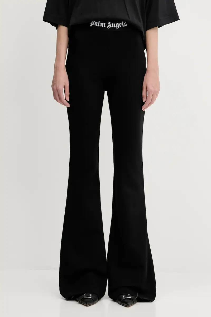 pantaloni in cotone Classic Logo Tape donna colore nero PWCH017C99FLE0011010