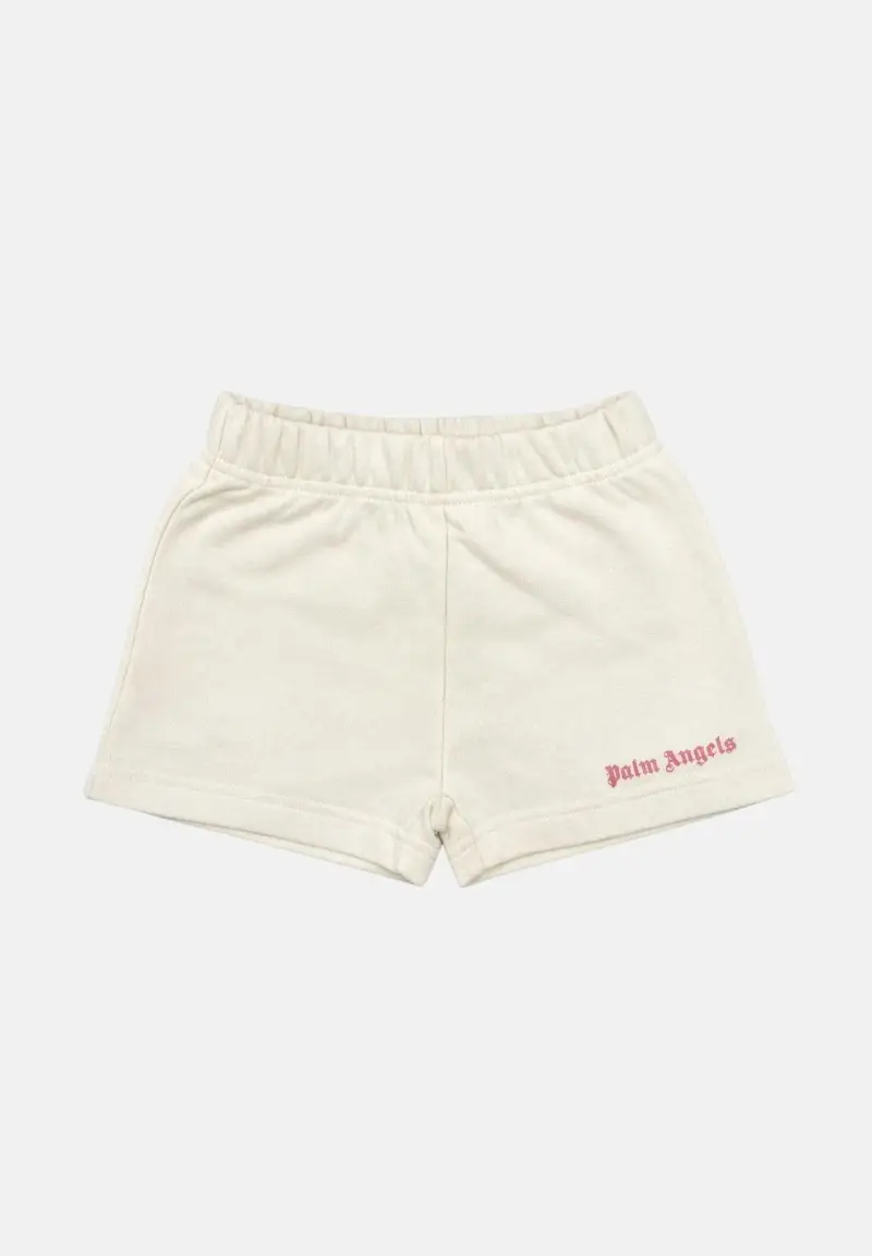 Shorts panna da neonato con logo