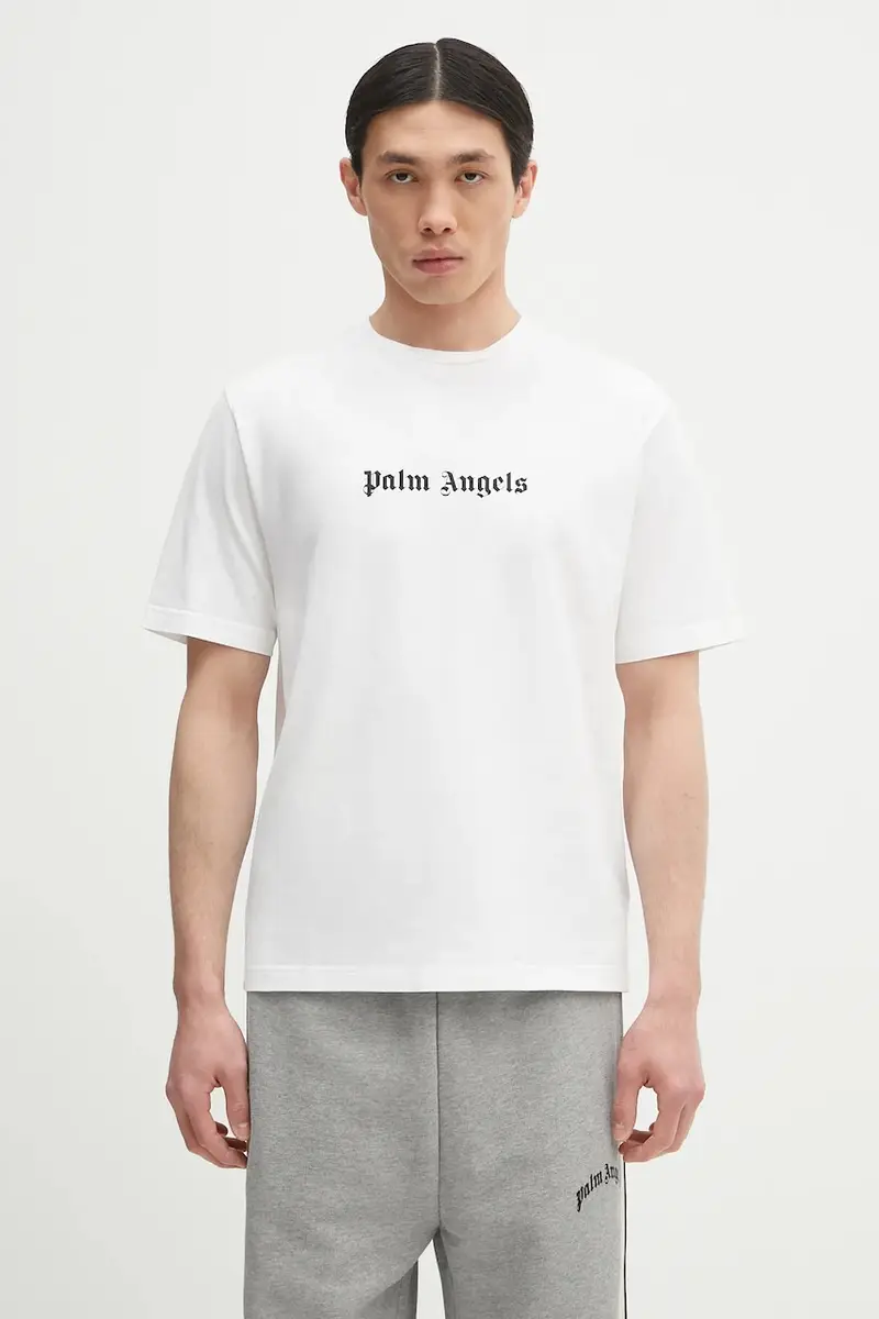 t-shirt in cotone Classic Logo Slim colore bianco PMAA089C99JER0030110