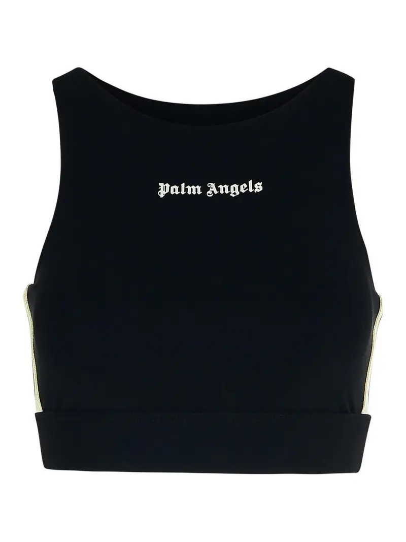 Top da allenamento nero in misto poliammide