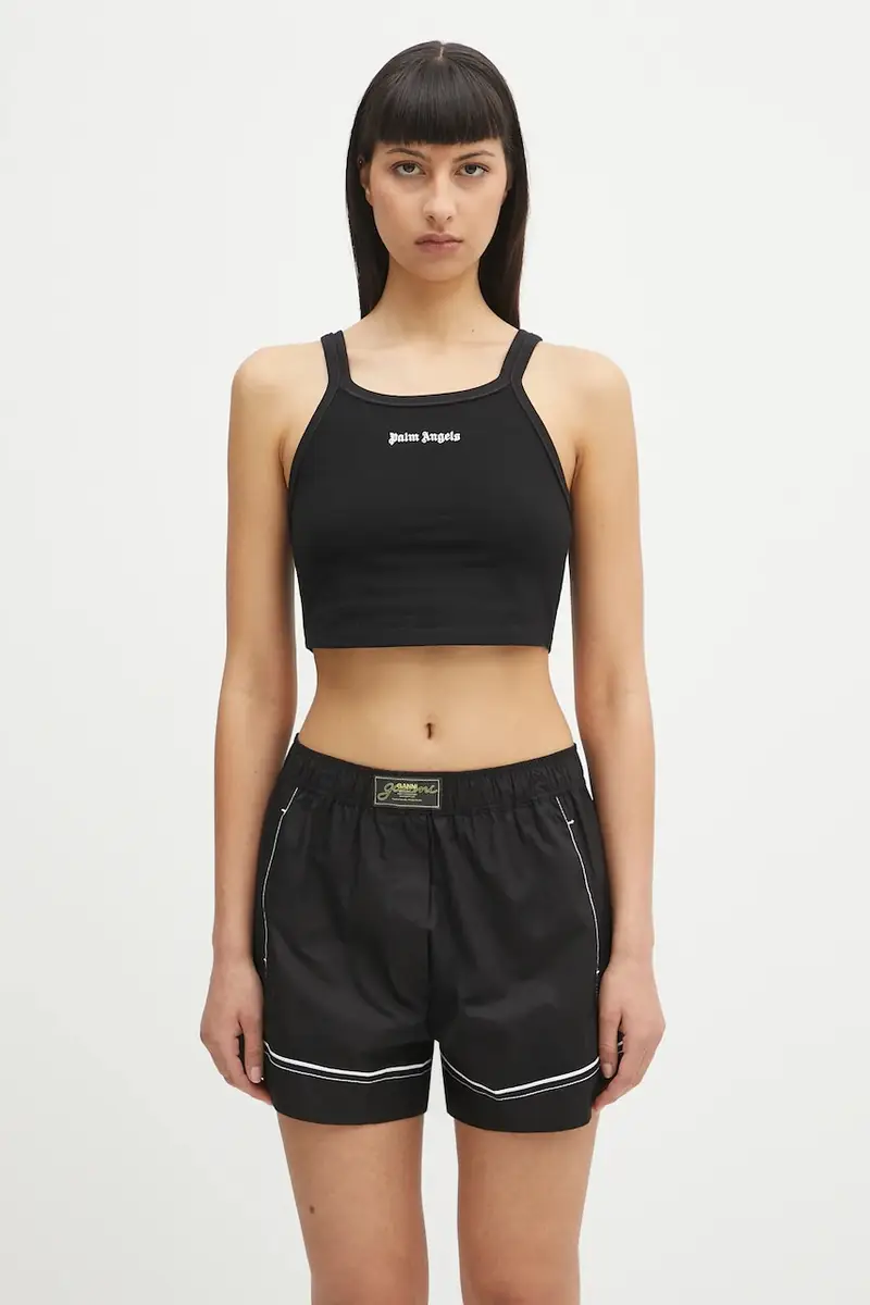 top in cotone Classic Logo Tank colore nero PWAD060C99FAB0021003