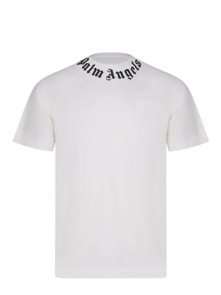 tshirt bianca uomo logo lettering