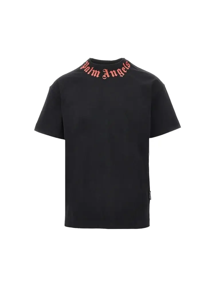 tshirt nera uomo logo lettering