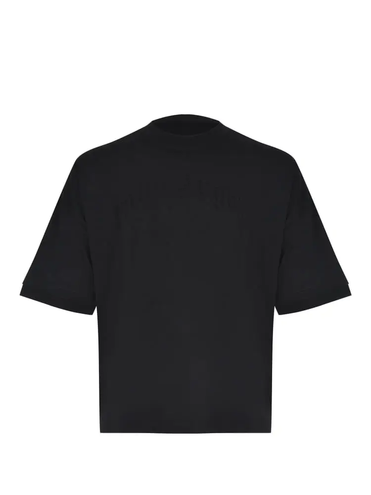 tshirt nera uomo maxi logo sul davanti