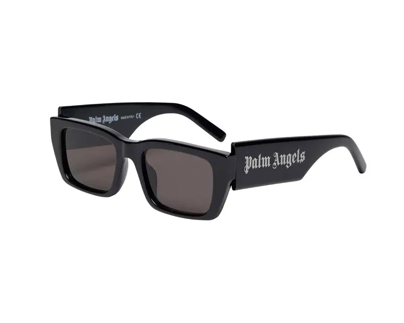 PALM ANGELS Unisex PERI006 Palm 1007 black Occhiali da sole Acetato Nero Grigio Squadrata Normale