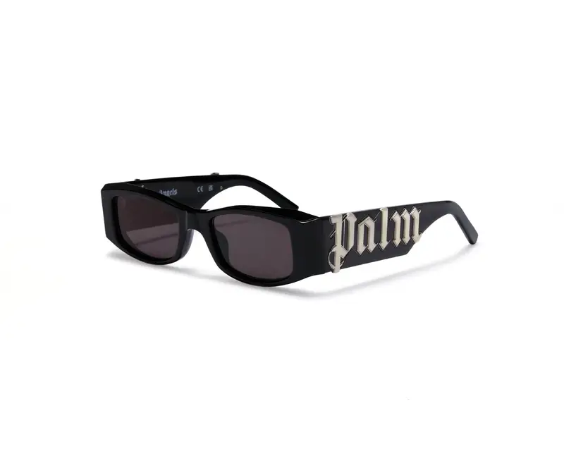 PALM ANGELS Unisex PERI007 Angel 1007 black Occhiali da sole Acetato Nero Grigio Squadrata Normale