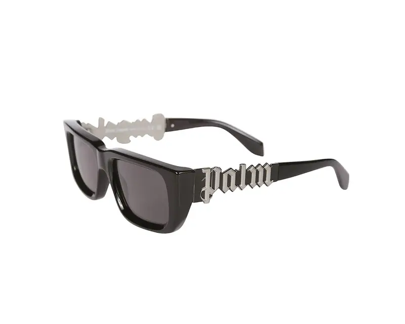 PALM ANGELS Unisex PERI040 Milford 1007 black Occhiali da sole Acetato Nero Grigio Squadrata Normale