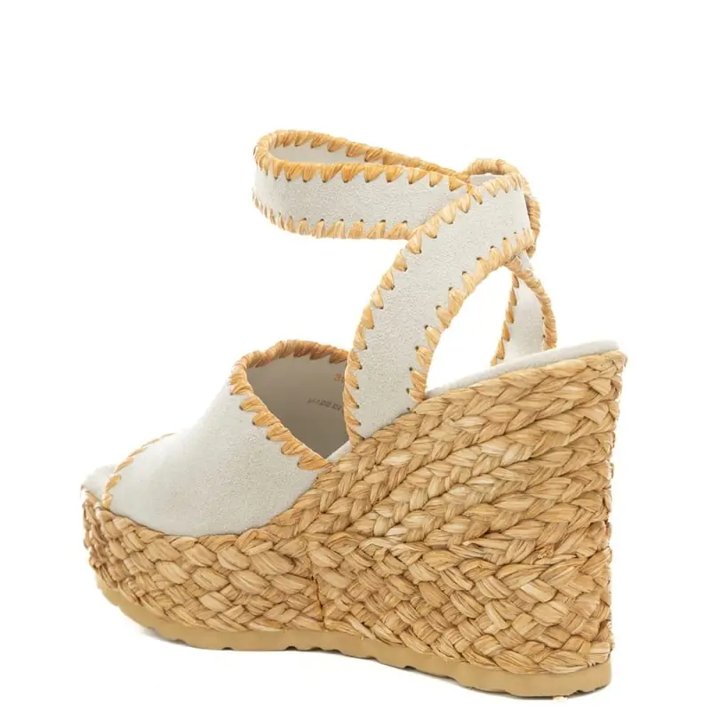 scarpe alte da donna cindy con cuciture e ricami sui bordi bianche miniatura 3