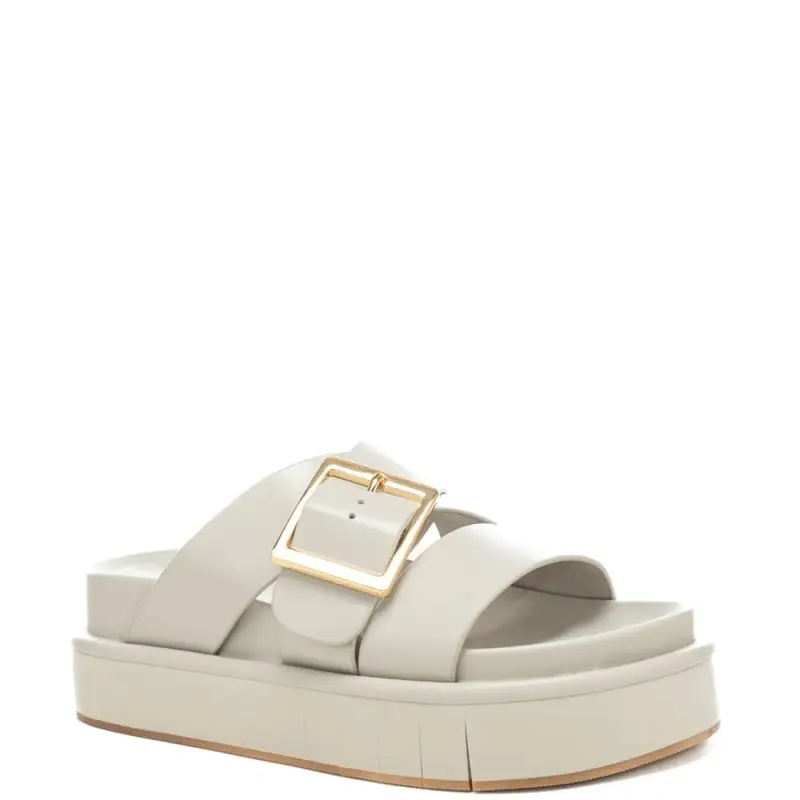 scarpe da donna demi in pelle con fasce frontali a incrocio bianche miniatura 3