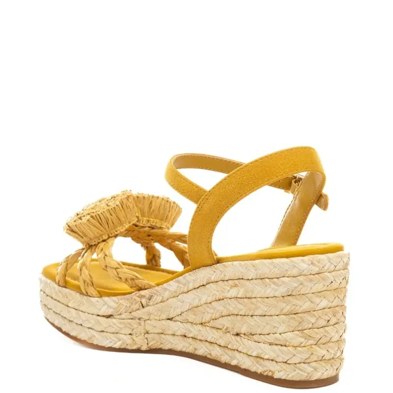 scarpe da donna galena in suede con decorazioni applicate sul davanti ocra miniatura 2