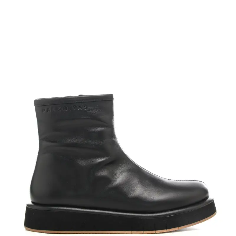 stivaletti da donna alison con logo lettering inciso sulla parte alta della tomaia neri