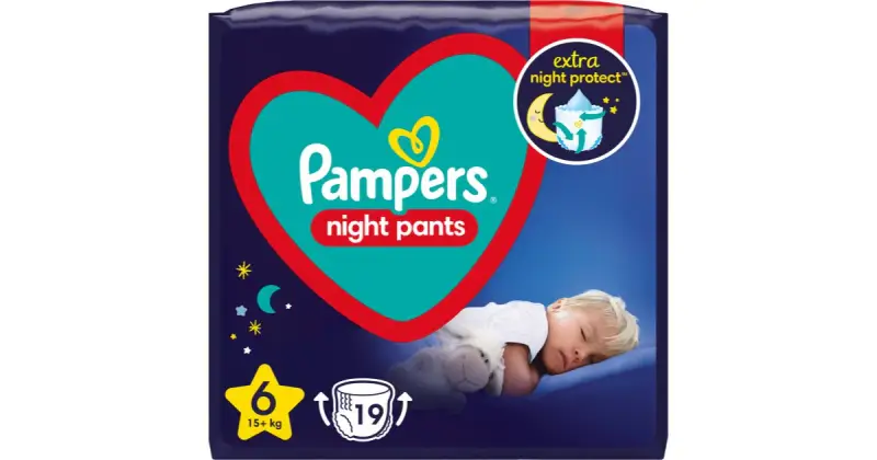 Night Pants pannolini a mutandina usa e getta per la notte 15+ kg 19 pezzi