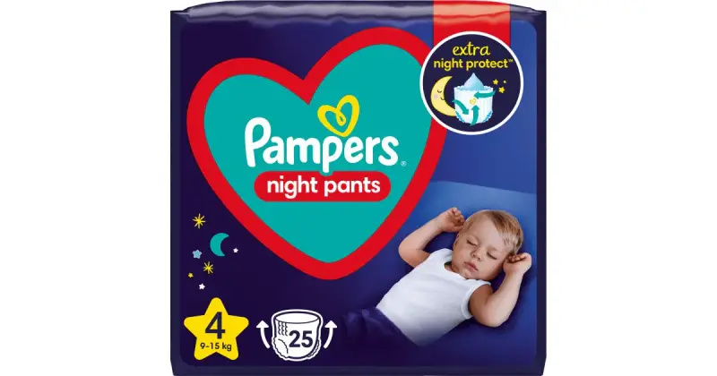 Night Pants pannolini a mutandina usa e getta per la notte 9-15 kg 25 pezzi