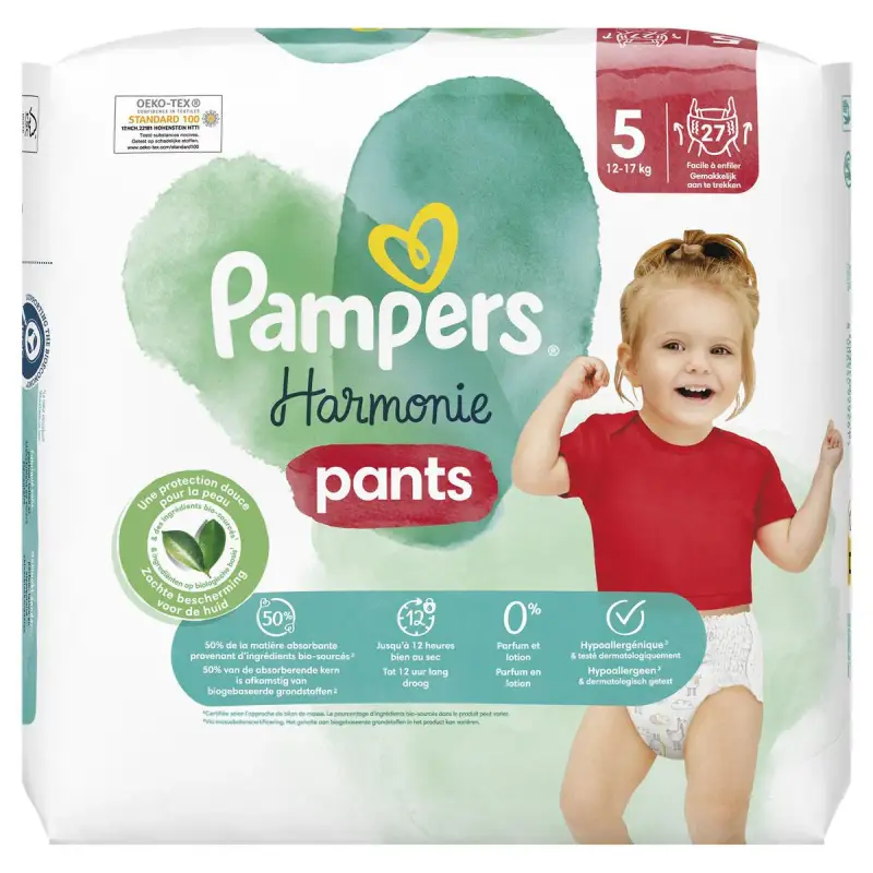 Pantaloni Pampers Harmony (12-17 kg) 27 strati