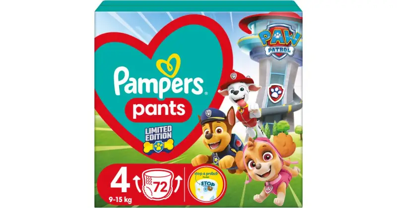 Pants Paw Patrol pannolini a mutandina usa e getta 9-15 kg 72 pezzi