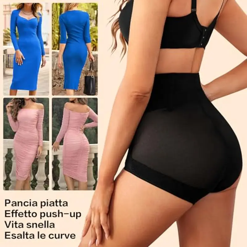 Pancera Contenitiva Donna Pancia Piatta Guaina Contenitiva a Vita Alta Intimo Mutande Contenitivo Modellante Contenitive Senza Cuciture Pancera Post Parto Recupero miniatura 2