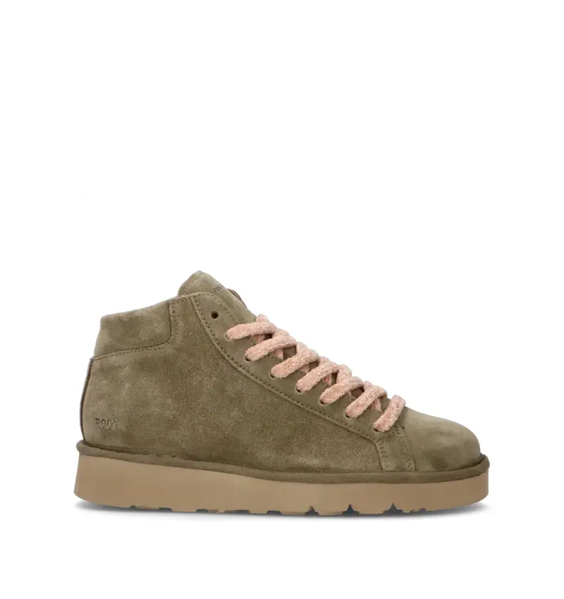 Panchic Scarpe da lavoro donna militari in suede verde