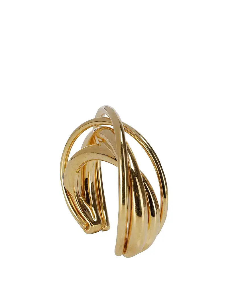 Bracciale rigido multi-fasce in ottone Oro