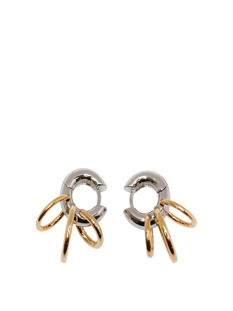 Huggies con piercing in argento e oro