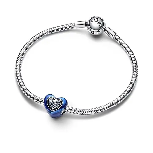 Pandora 792750C01 ciondolo a cuore rotante blu miniatura 3