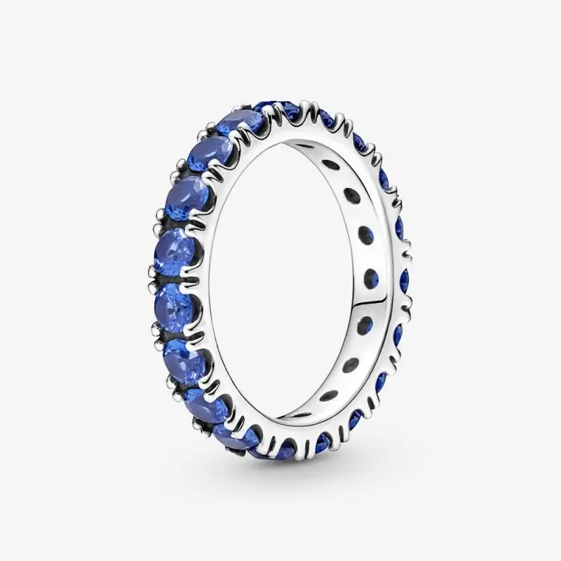 Anello Fascia Scintillante Blu