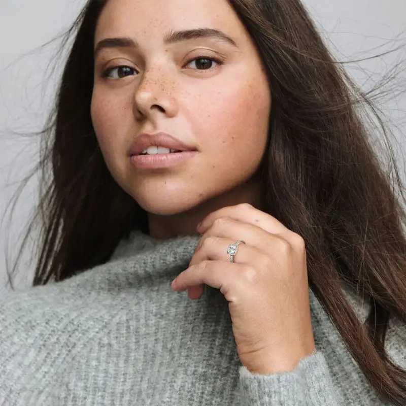 Anello Punto Luce Quadrato miniatura 2