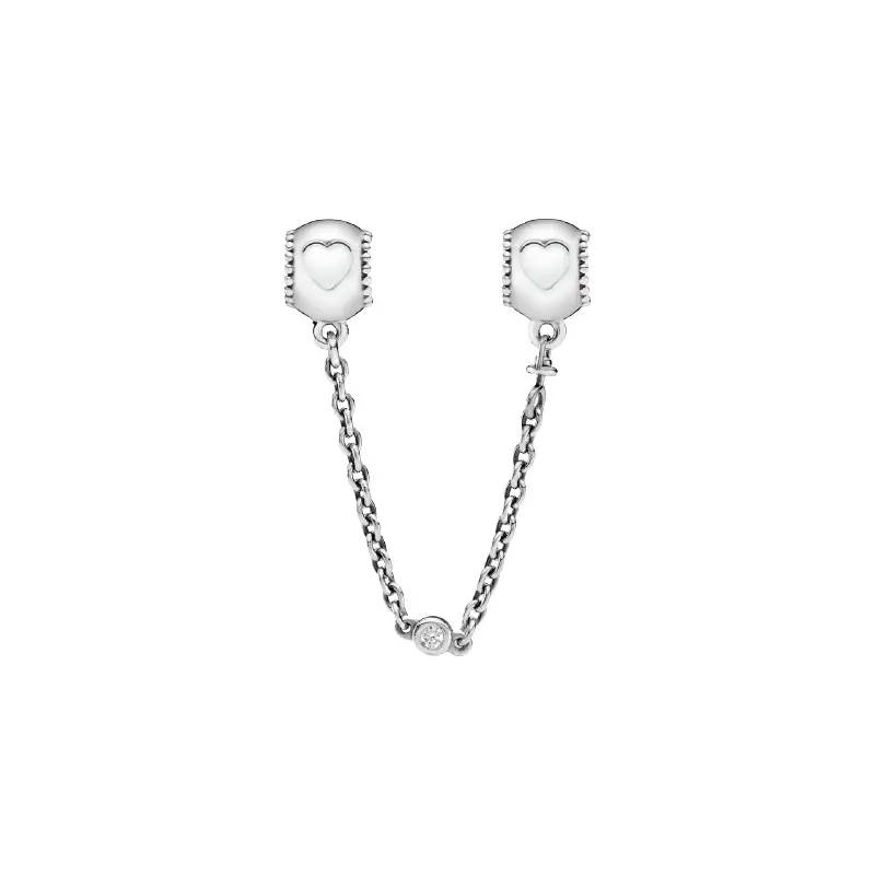 Catena Di Sicurezza Con Cuori In Rilievo miniatura 2