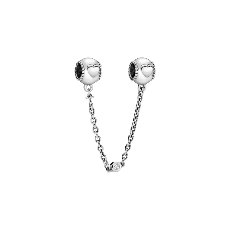 Catena Di Sicurezza Con Cuori In Rilievo