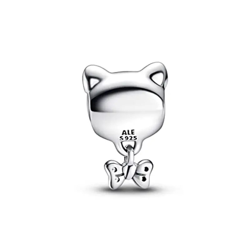 Pandora Charm Moments 792255C01 Mascotte Gatto Fiocco miniatura 2