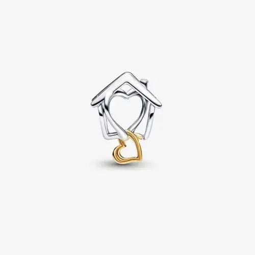 Charm Pandora Openwork Casa "With You I m Home" 764145C00 miniatura 2