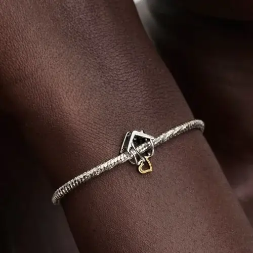 Charm Pandora Openwork Casa "With You I m Home" 764145C00 miniatura 3