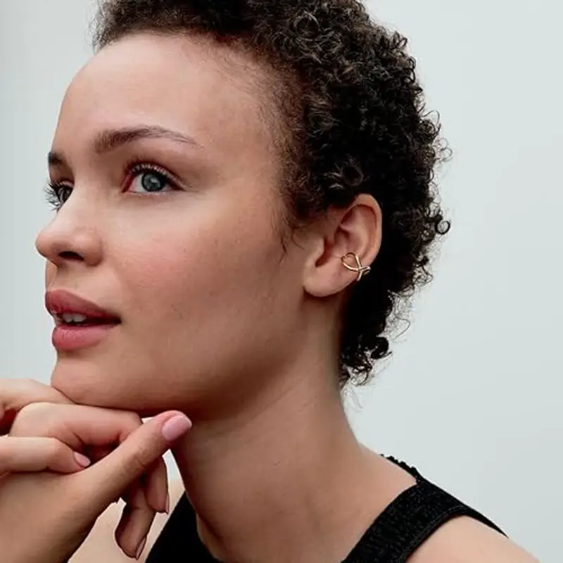 PANDORA Essence Orecchino ear-cuff placcato in oro 14k miniatura 3