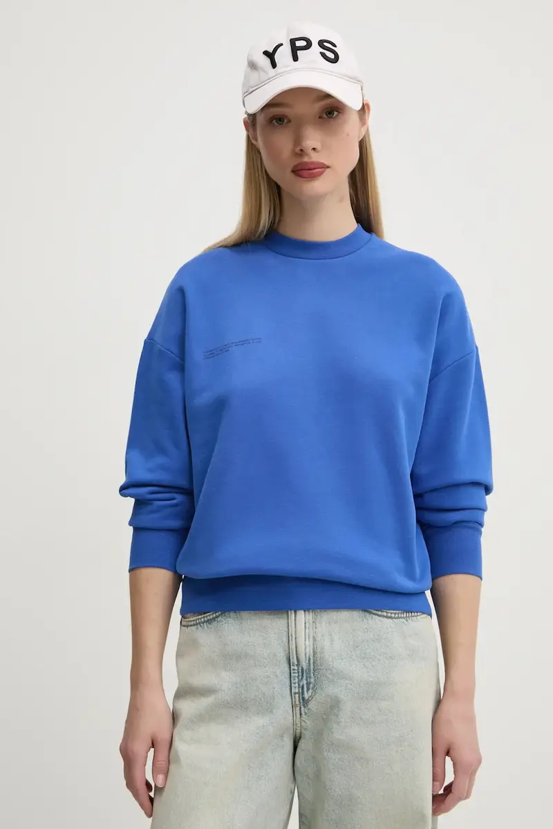 felpa in cotone colore blu Violetto