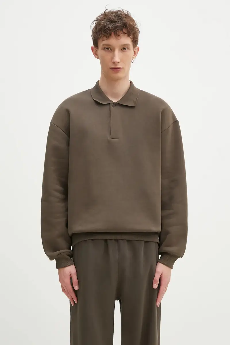 felpa in cotone colore verde 10002010