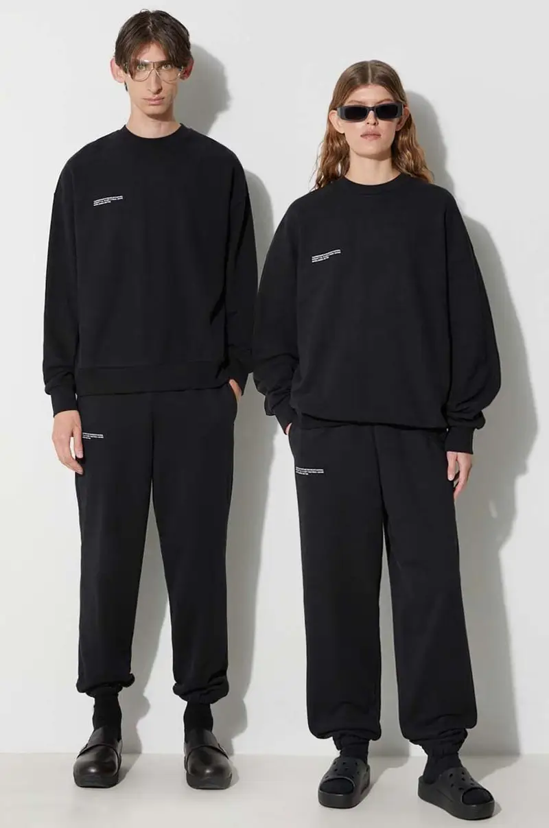 felpa in cotone Nero