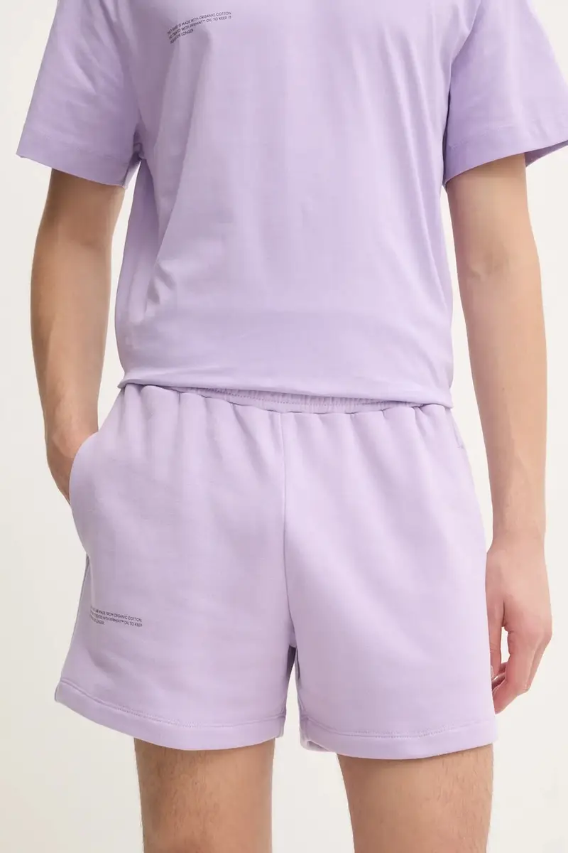 pantaloncini in cotone colore violetto