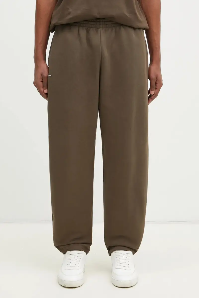 pantaloni della tuta di cotone colore verde 10001759