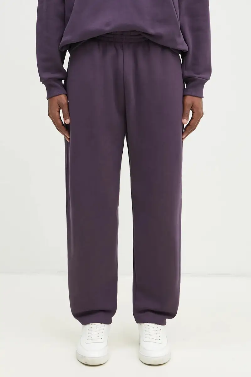 pantaloni della tuta di cotone colore violetto 10001759
