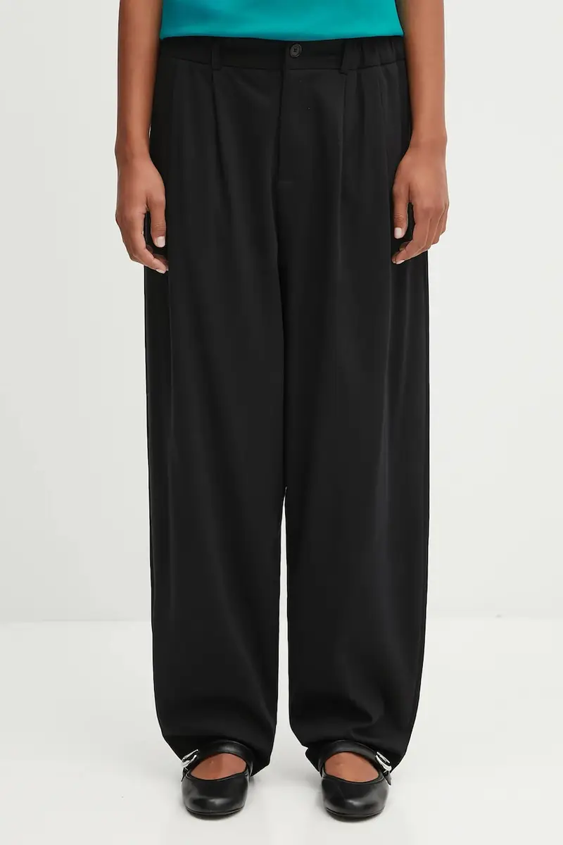 pantaloni in cotone DNA Interlock Trousers donna colore nero 10002446