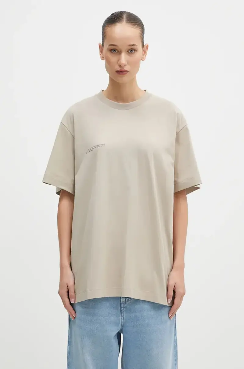 t-shirt in cotone colore beige