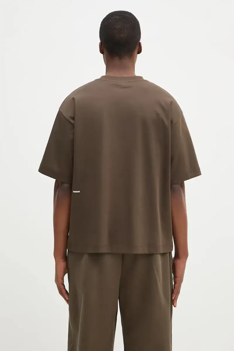 t-shirt in cotone colore verde 10002012 Marrone miniatura 5